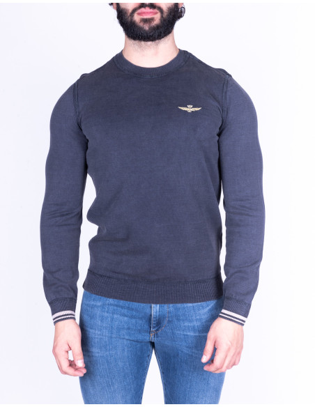 Aeronautica Militare Herrenpullover mit Rundhalsausschnitt