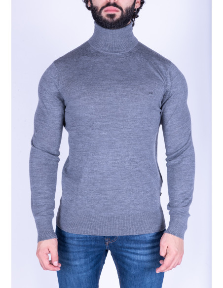 Grauer Pullover für Herren Superior Wool Calvin Klein