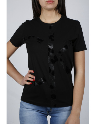 T-shirt régular femme Calvin Klein noir