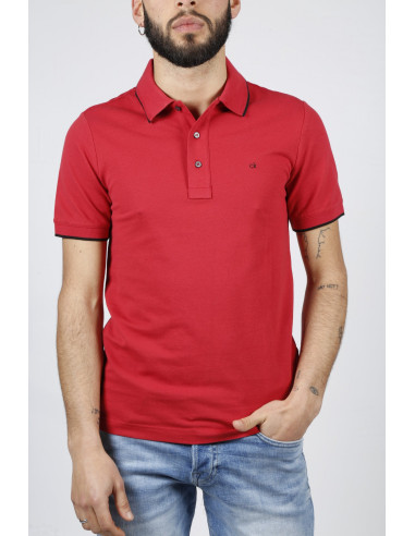 Stretch Tipping Calvin Klein polo rojo