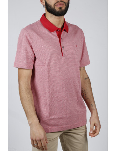 Calvin Klein rotes Poloshirt mit Logo