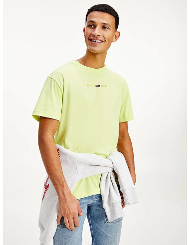 T-shirt man lime green Tjm Gel Tommy Jeans