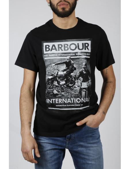 Archive Barbour men's crew neck t-shirt with print