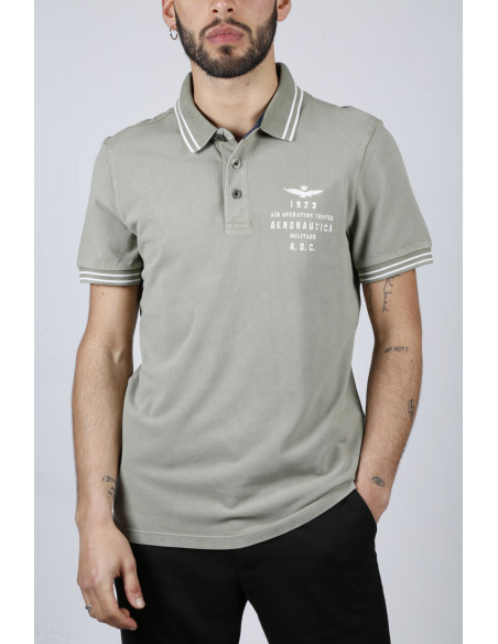 Auronautica Militare men's cotton polo shirt with logo