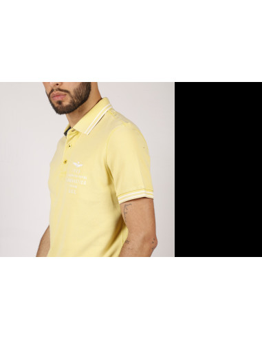 Polo de hombre de algodón con logo Auronautica Militare