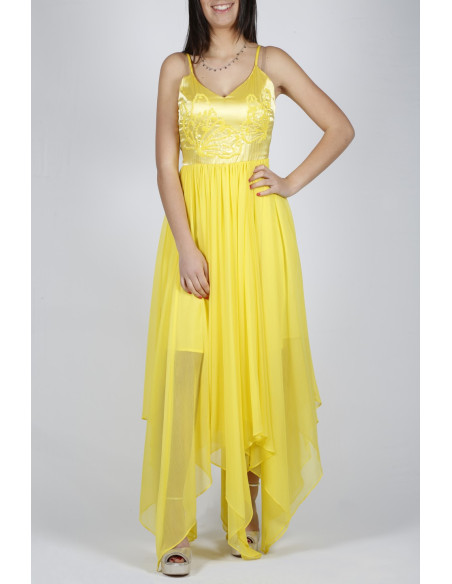 Fracomina gerogette yellow woman dress