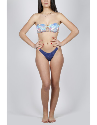 Bandeau lycra bikini and Effek Brazilian briefs