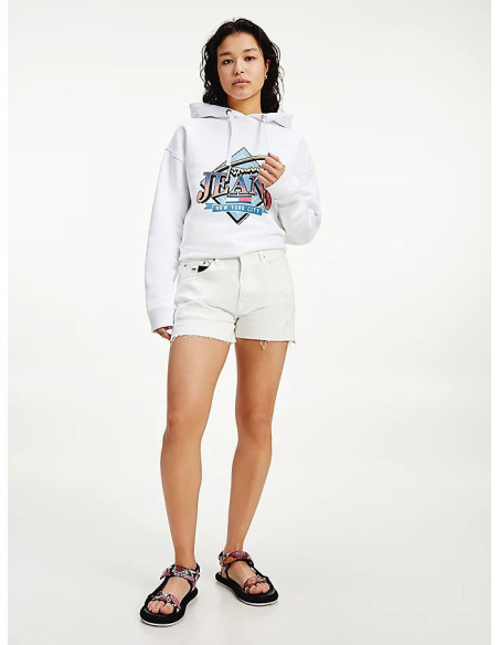 Short blanc femme regular fit Tommy Jeans