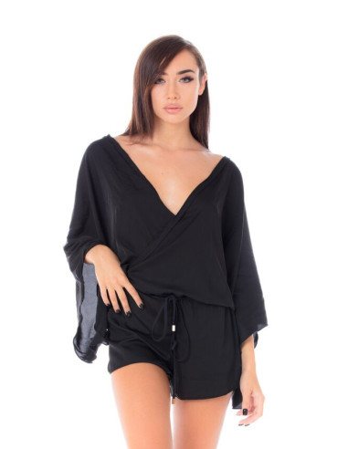 Agadir I'Am woman short drawstring beach cover-up