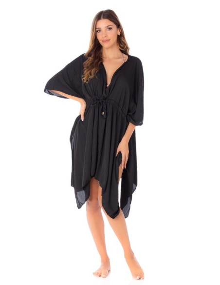 I'Am woman beach cover-up avec cordon de serrage