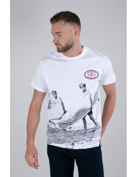 Weißes T-Shirt für Männer von Surfer Life Guess