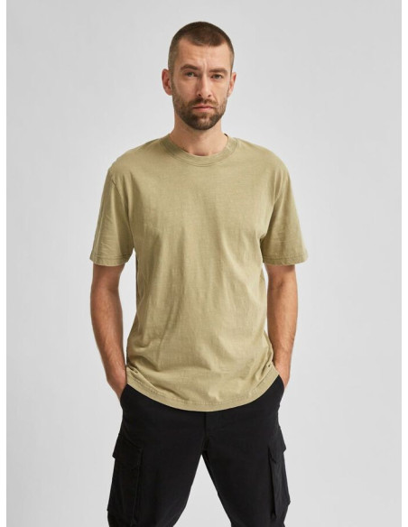 Selected men's crew neck T-shirt