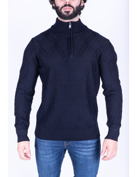 Armata di Mare blue zip sweater for men