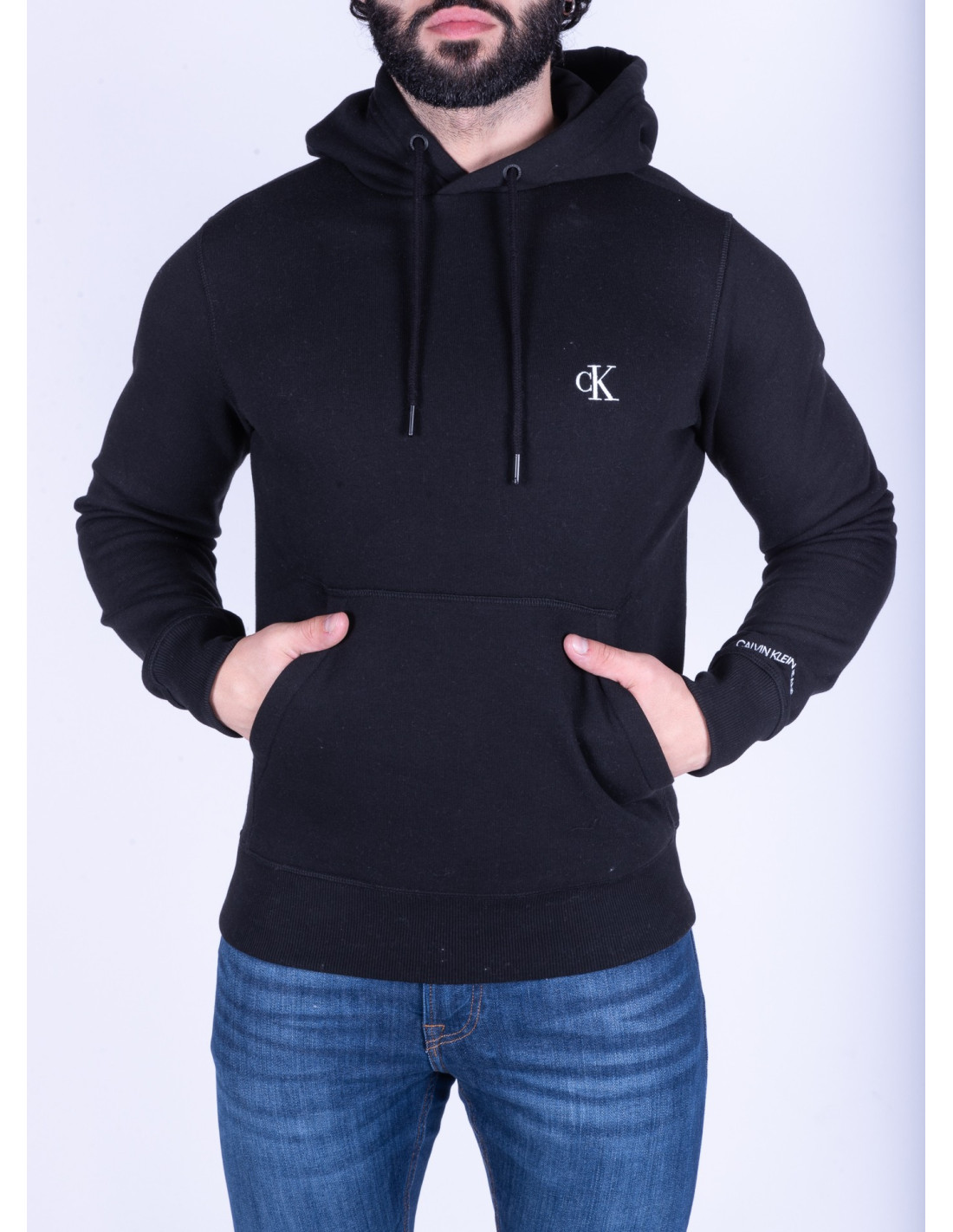 calvin klein black sweatshirt mens