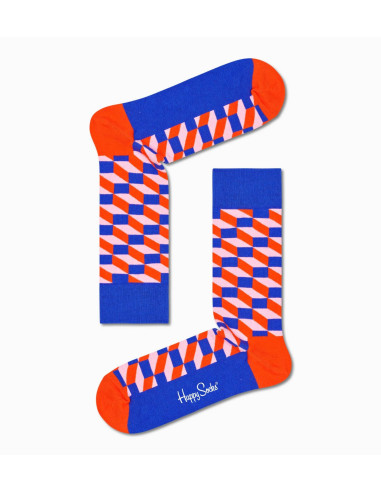 Chaussettes bleues homme Filled Optic Happy Sock's