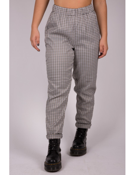 Women's gray checked trousers Vmea Pants Vero Moda