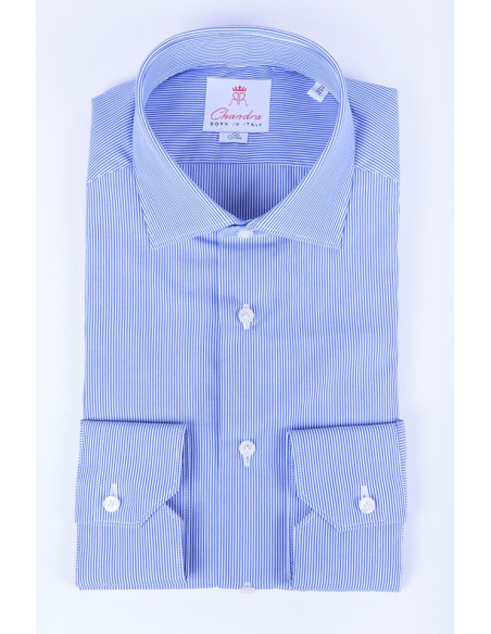 Chandra slim striped men's shirt