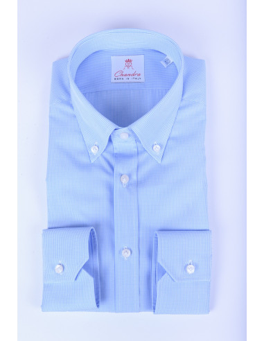 Camicia celeste uomo classica Chandra