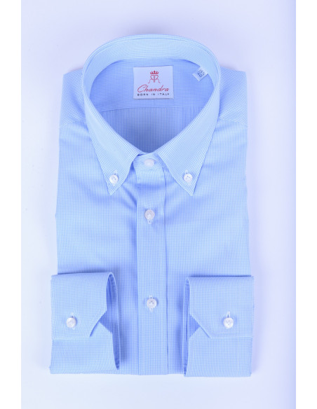 Camisa Chandra clásica celeste para hombre