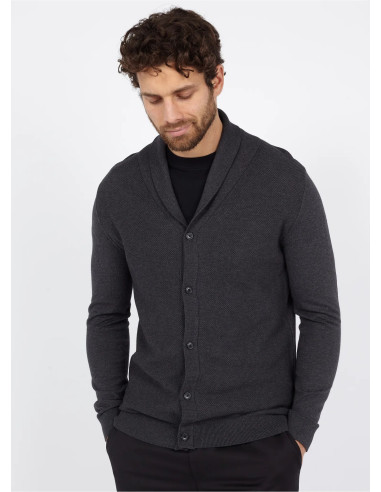 grey men cardigan