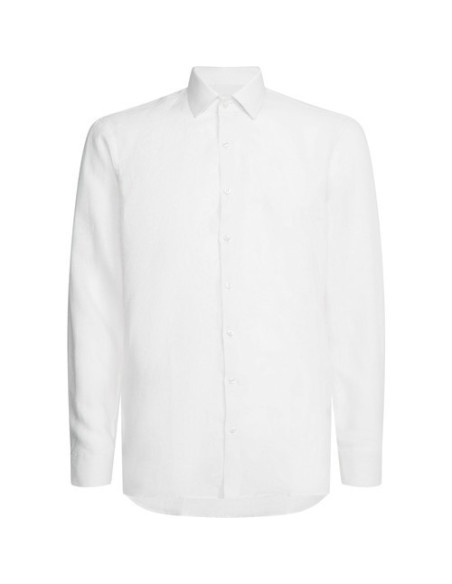 Camisa de hombre Calvin Klein blanca Solid Slim