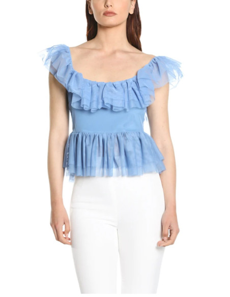 Blusa Rose Rouches Relish