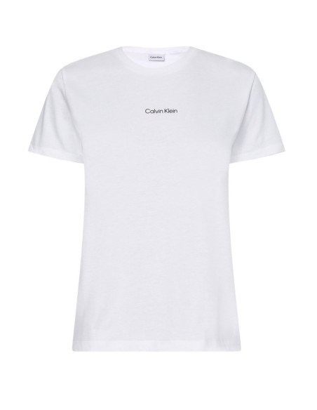 T-shirt Donna metallic micro logo Calvin Klein