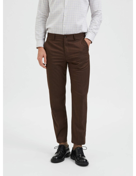 SELECTED PANTALONI UOMO,SLHSLIM-MYLOLOGAN CHOCO TR