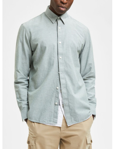 Camicia Uomo Linen Shirt Selected