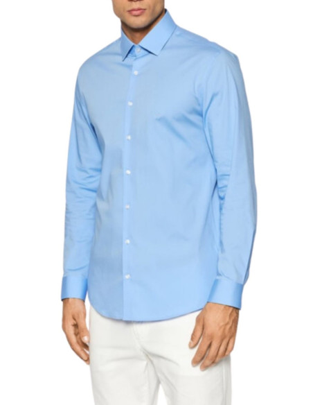 CALVIN KLEIN CAMICIA UOMO, POPLIN STRETCH SLIM