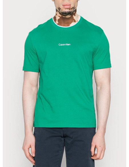 T-shirt Uomo Center logo Calvin Klein